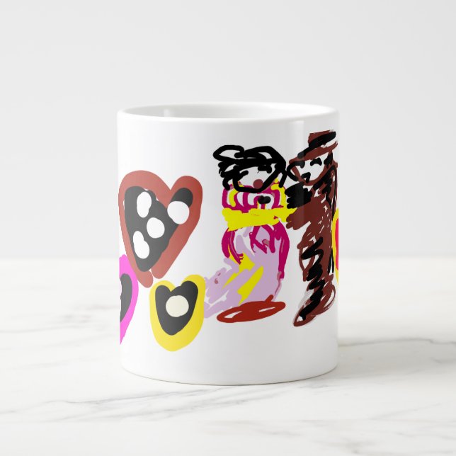 Sweet Valentine day dolls Jumbo-Tasse (Vorderseite)