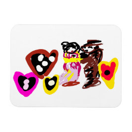Sweet Valentine day dolls Magnet
