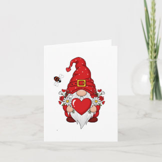 Sweet Valentine Gnome Heart Thank You Card Dankeskarte