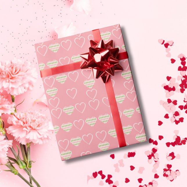 Sweet Valentine Raute Herz gekocht Geschenkpapier (Von Creator hochgeladen)