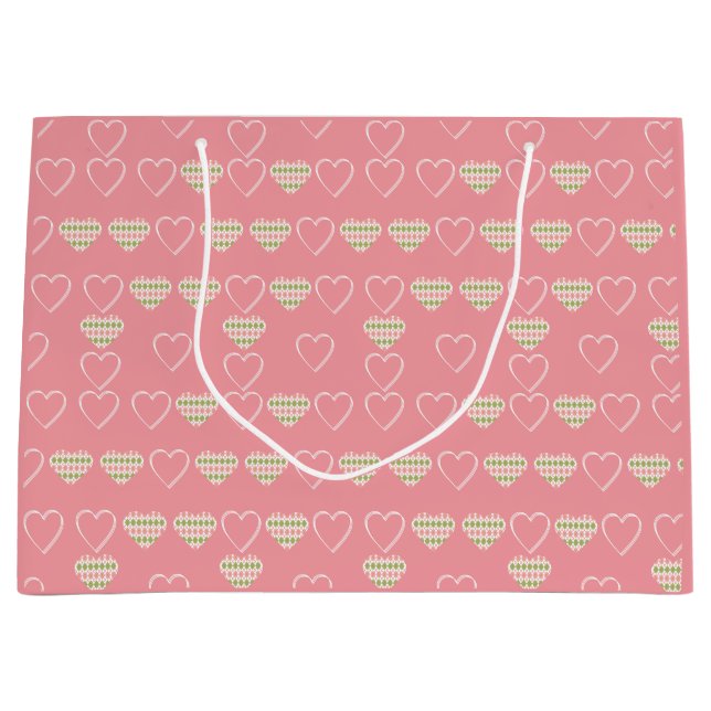 Sweet Valentine Raute Herz gekocht Große Geschenktüte (Vorderseite)