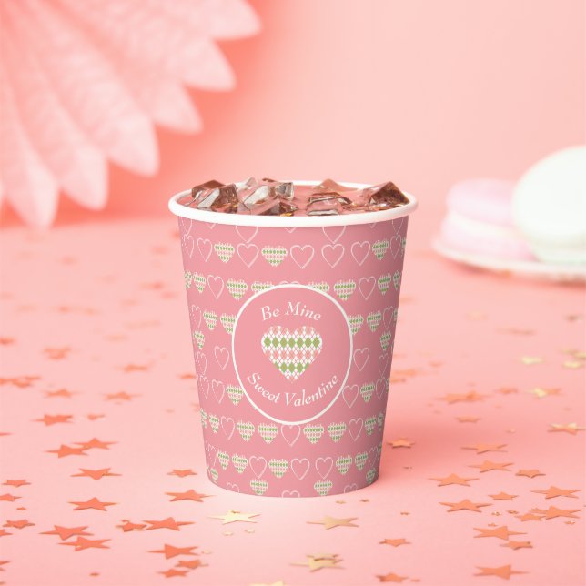 Sweet Valentine Raute Herz mit Insignien Pappbecher (Insitu)