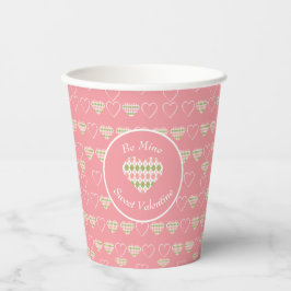 Sweet Valentine Raute Herz mit Insignien Pappbecher