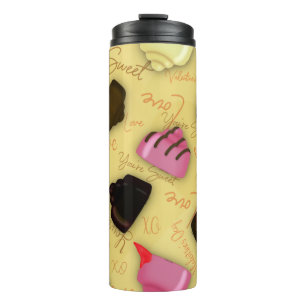 Sweet Valentine - Valentine's Day Candy Pattern Thermosbecher