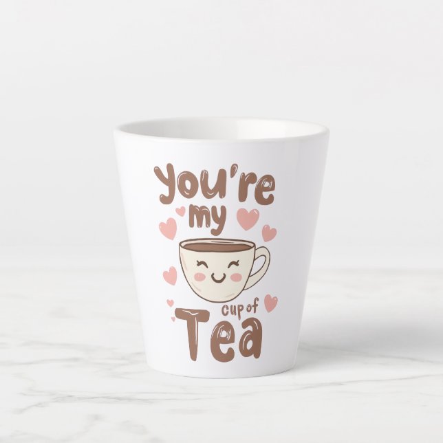 Sweet Valentine's Day Tea Lover Quote Milchtasse (Vorderseite)