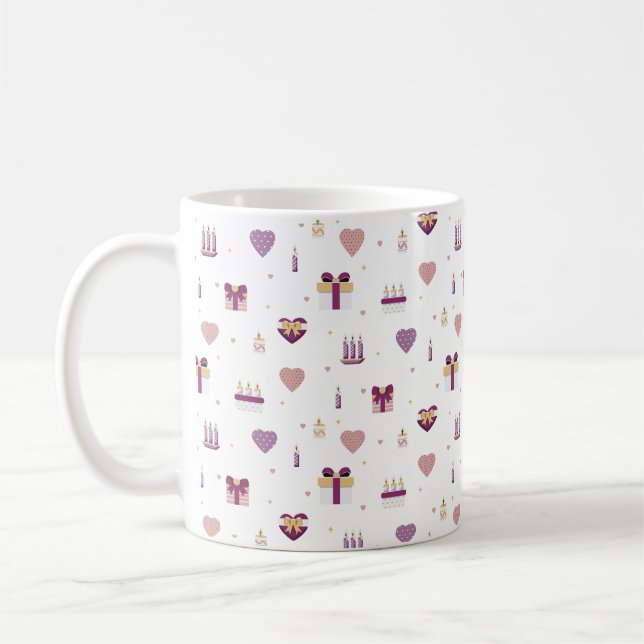 Sweet Valentine's Liebe Muster Kaffeetasse (Links)