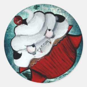 Sweet Vampire Cupcake Runder Aufkleber