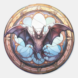 Sweet verklebtes Glas Spooky Flying Bat Runder Aufkleber