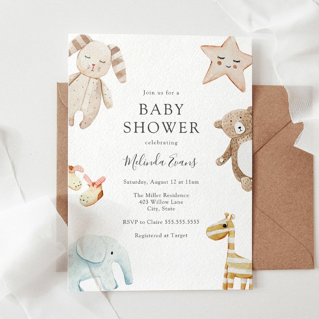 Sweet Vintag Baby Toys Dusche Einladung (Von Creator hochgeladen)