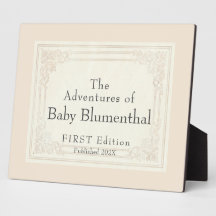 Sweet Vintag Book Titel Personalisiert Baby Sign