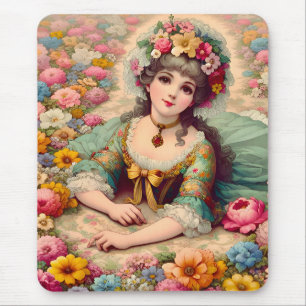 ~ Sweet Vintag Girl Blume ~ Mousepad