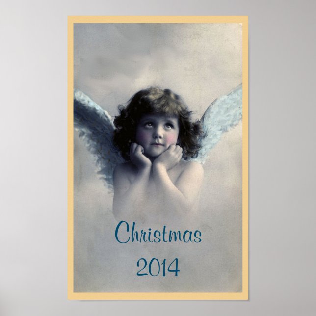 Sweet Vintage Christmas Angel Poster (Vorne)