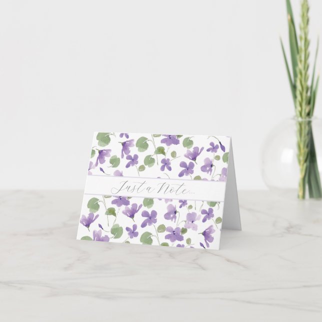Sweet Violets Note Card (Vorderseite)