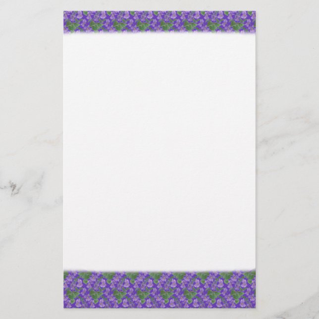Sweet Violets Stationery, Papier (Vorderseite)
