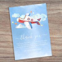 Sweet Watercolor Airplane Babydusche