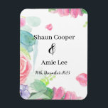 Sweet Watercolor Boho Wedding Magnet<br><div class="desc">Diese mit Liebe und Sorgfalt entworfenen Designs zeichnen sich durch ein zartes Aquarellwerk aus,  das die Schönheit und das Wesen einer böhmischen Hochzeit erahnen lässt. Die sanften Pinselstriche und Pastelltöne des Aquarelldesigns schaffen eine romantische und bezaubernde Atmosphäre,  die perfekt für Ihren besondere Anlass ist.</div>