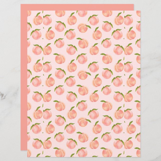Sweet Watercolor Peach Muster (Vorne/Hinten)