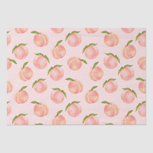 Sweet Watercolor Peach Muster Seidenpapier (Vorderseite)