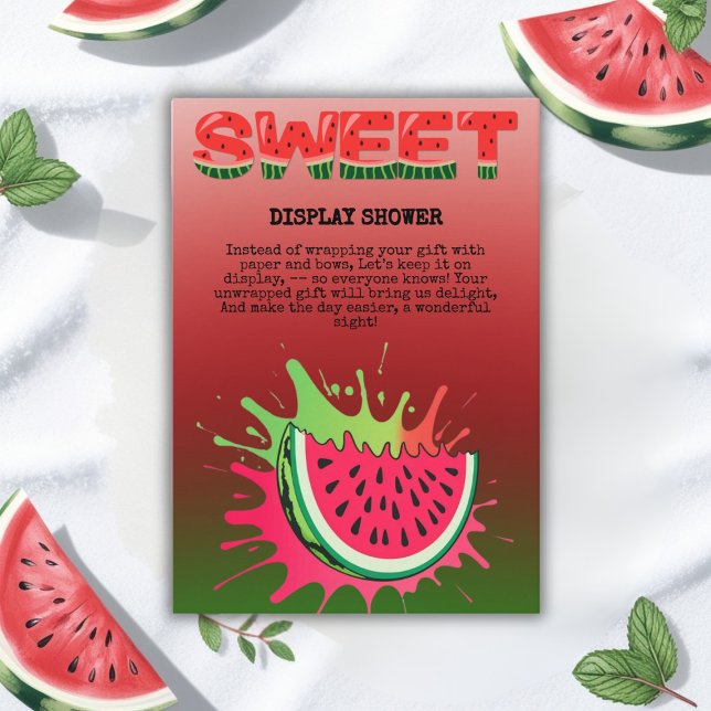 Sweet Watermelon Baby Dusche Begleitkarte (Von Creator hochgeladen)
