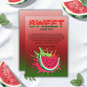 Sweet Watermelon Baby Dusche Dankeskarte