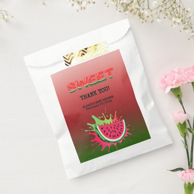 Sweet Watermelon Baby Dusche Geschenktütchen (Versiegelt)