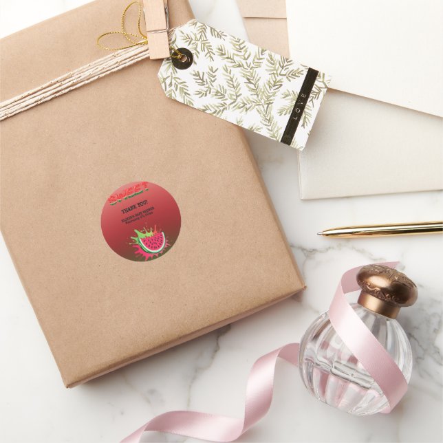 Sweet Watermelon Baby Dusche Runder Aufkleber (Schenken)