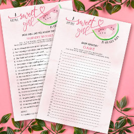 Sweet Watermelon Double Sided Baby Showspiele