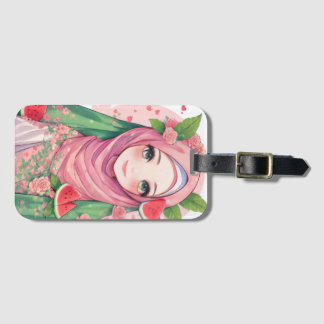 Sweet Watermelon Girl - Niedliches Anime iPhone 15 Gepäckanhänger