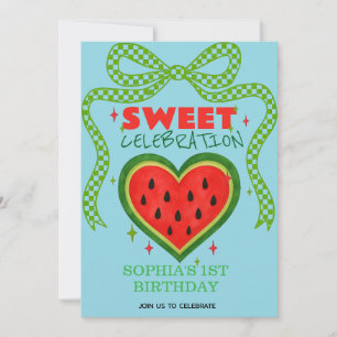 Sweet Watermelon Ribbon Été Invitation