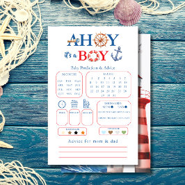 Sweet White Blue Red Nautical Ahoy Boy Vorhersage
