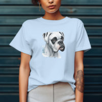 Sweet White Boxer Dog in Wasserfarbe: Elegant