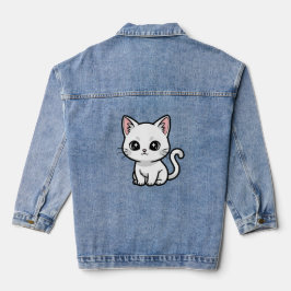 Sweet White Kitten Jeansjacke