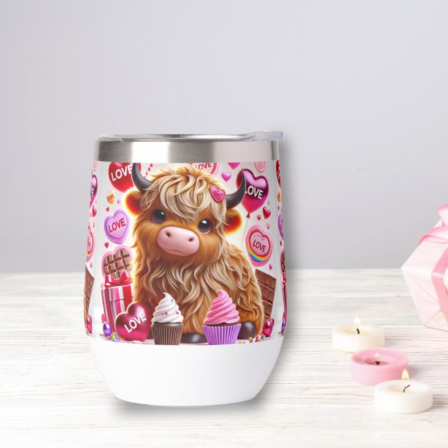 Sweet wie Candy Highland Kuh Stemless Tumbler (Von Creator hochgeladen)