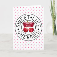 SWEET WIE CHERRIES Retro Vintage Briefmarke auf We