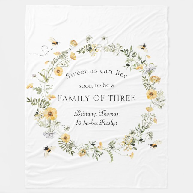 Sweet wie kann BEE Baby Fleece Blanket (Vorderseite)