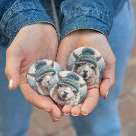 Sweet Winter Alpaca, Brauch Button