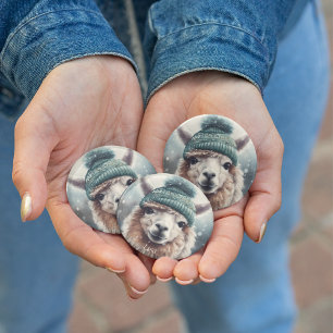 Sweet Winter Alpaca, Brauch Button
