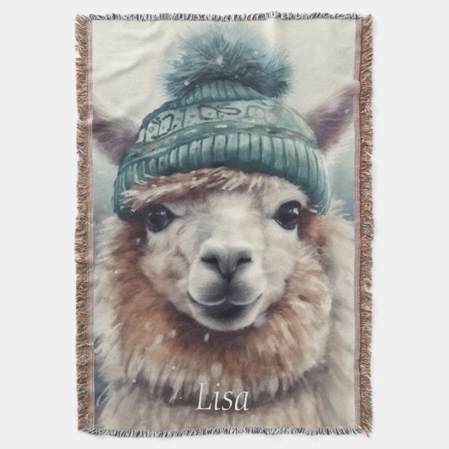Sweet Winter Alpaca, Brauch Decke (Vorderseite Vertikal)