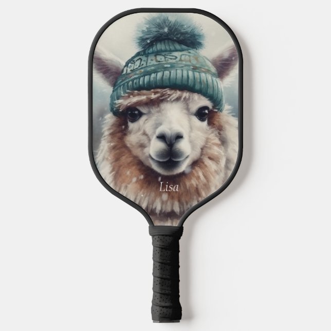 Sweet Winter Alpaca, Brauch Pickleball Schläger (Vorderseite)
