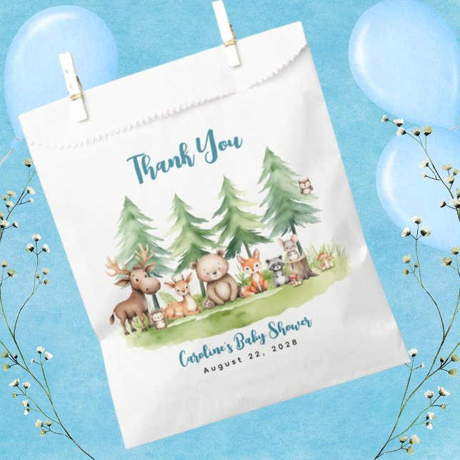 Sweet Woodland Animals Baby Dusche Vielen Dank Geschenktütchen (Von Creator hochgeladen)