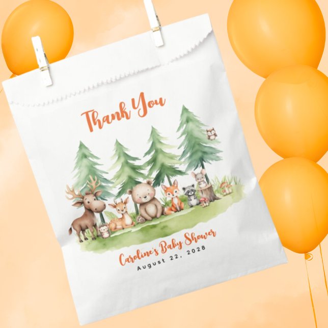 Sweet Woodland Animals Baby Dusche Vielen Dank Geschenktütchen (Von Creator hochgeladen)