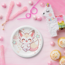 Sweet Woodland Fox Babydusche Pappteller