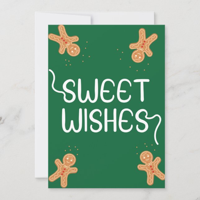 Sweet wünscht flache Weihnachtskarte Feiertagskarte (Vorderseite)
