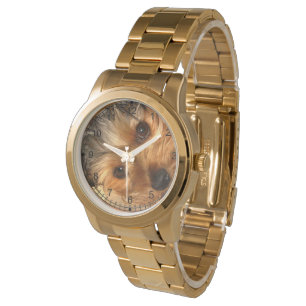 Sweet Yorkie Schönes Gold Armbanduhr