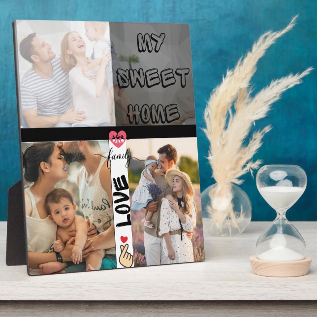 Sweet Zuhause 3 in 1 Foto Collage 12x18 mit Easel Fotoplatte (Seite)