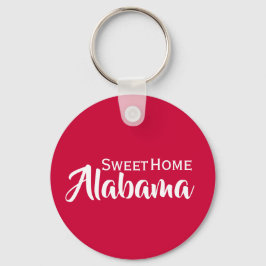 Sweet Zuhause Alabama Crimson und White Schlüsselanhänger
