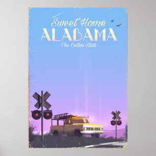 "Sweet Zuhause" Alabama Reiseplakat Poster