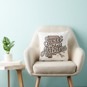 Sweet Zuhause Alabama Throw Kissen (16" x 16")