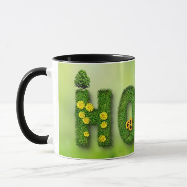 Sweet Zuhause Green Grass Blume Leaf Blume Snow Su Tasse (Links)