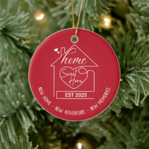Sweet Zuhause - Neue Zuhause, neues Abenteuer, neu Keramik Ornament